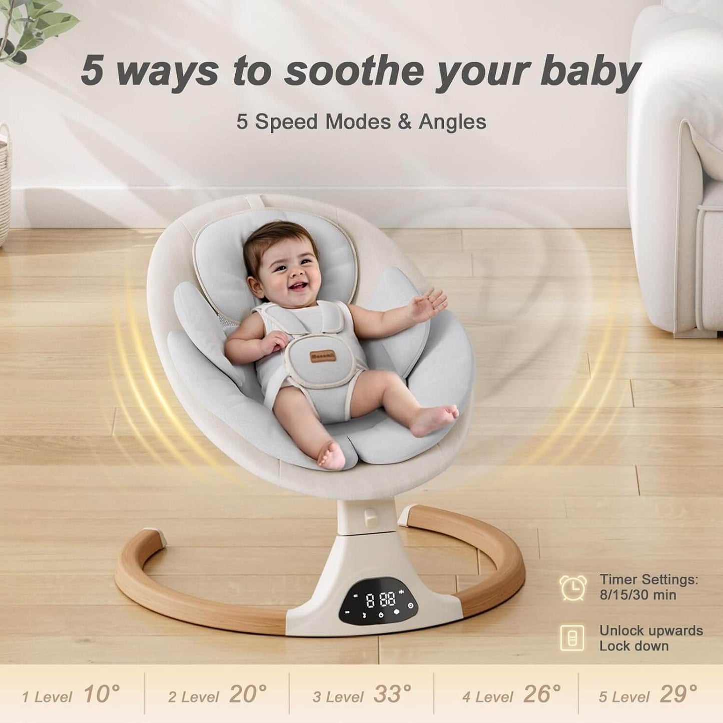 LullaNest™ Electric Baby Swing