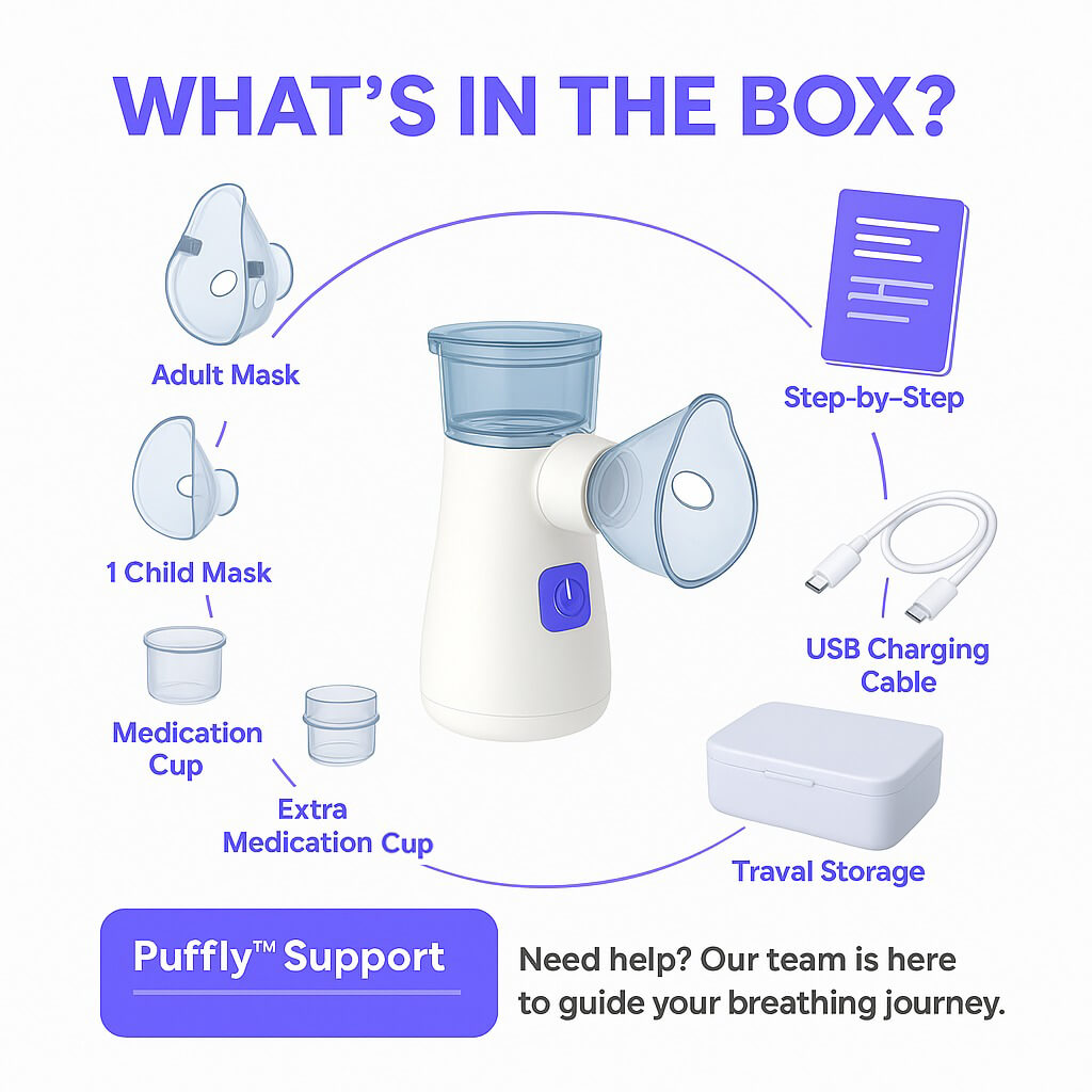 Puffly™ - Portable Handheld Nebulizer